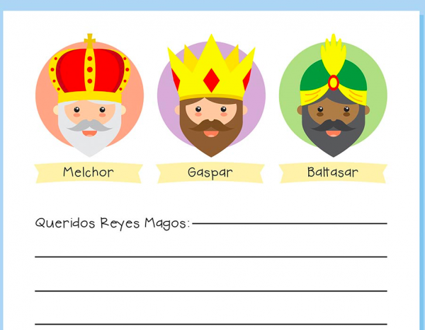 Carta Reyes Magos Infantil 4 años.